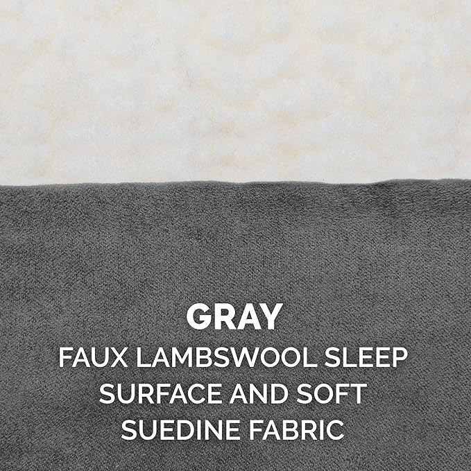 Furhaven Replacement Dog Bed Cover Sherpa & Suede Mattress