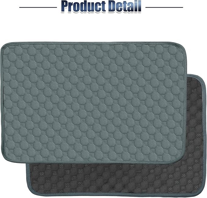 X AUTOHAUX 2 Pcs Dog Seat Cover Reuse 70x50cm Grayblue