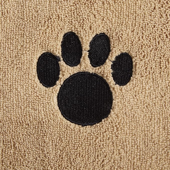 Bone Dry Pet Grooming Towel Collection Absorbent Microfiber X-Large 41x23.5", Embroidered