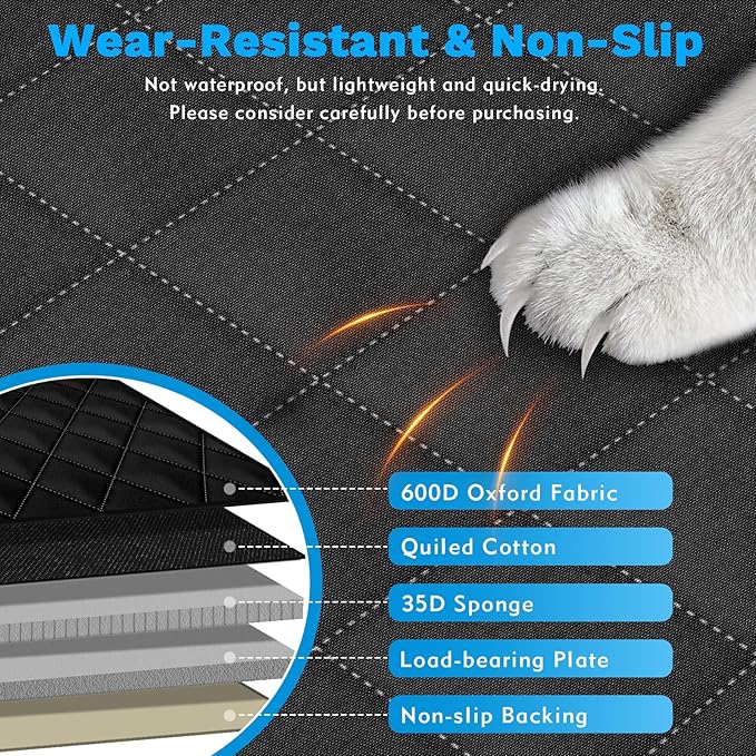 3 In 1 Back Seat Extender for Dogs 40/60 Split