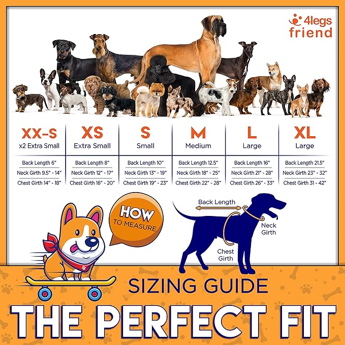 Dog Safety Reflective Lightweight Vest 6 Sizes