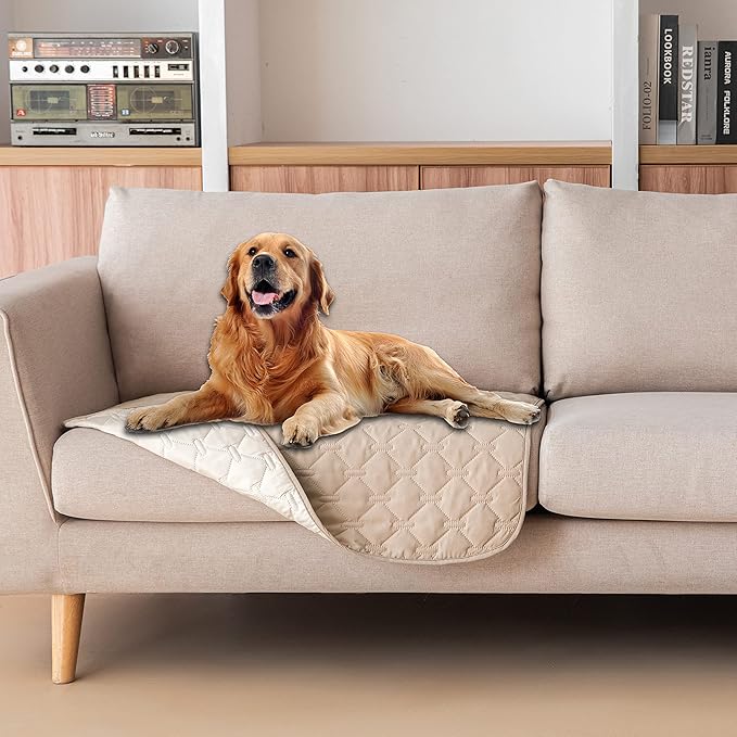 gogobunny 100% Double-Sided Waterproof Dog Bed Cover Pet Blanket Sofa Couch Furniture Protector for Puppy Large Dog Cat (30x30 Inch 1), Dark