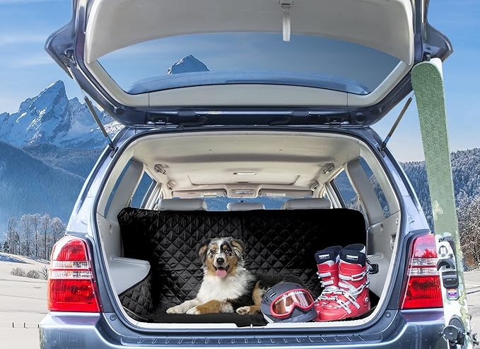 Furhaven Universal Water-Resistant Quilted Hammock-Style Backseat or Cargo Area Protector