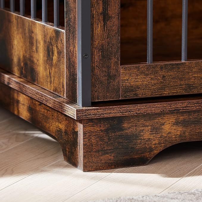 NicBex Dog Crate Furniture Dog Cage with Sliding Doors and Drawers