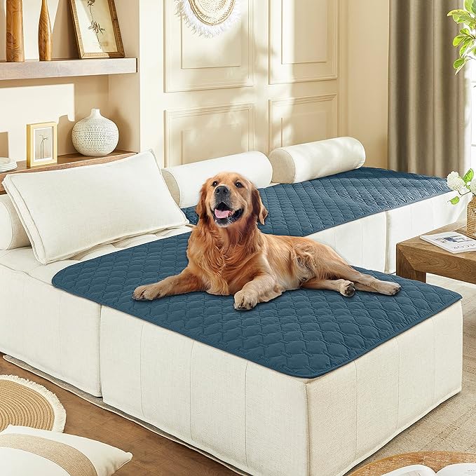 gogobunny 100% Double-Sided Waterproof Dog Bed Cover Pet Blanket Sofa Couch Furniture Protector for Puppy Large Dog Cat (40x50 Inch 1), Dark