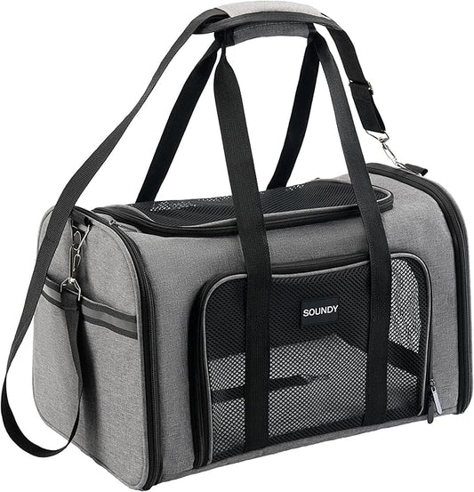 Soundy Large Cat Carrier Dog Carrier Pet Carrier Under 25 Lbs 2 Cats
