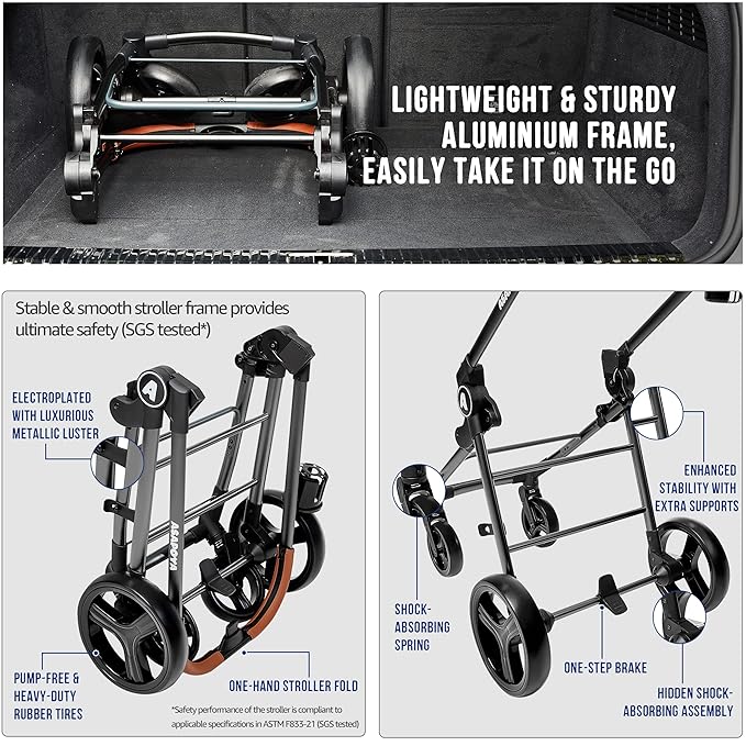 Pet Stroller for Dog and Cat 4 Wheeler 45lbs Capacity
