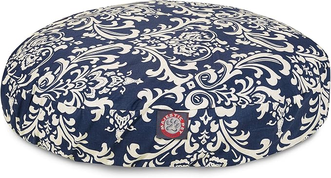 Navy Blue French Quarter Medium Round Indoor Outdoor