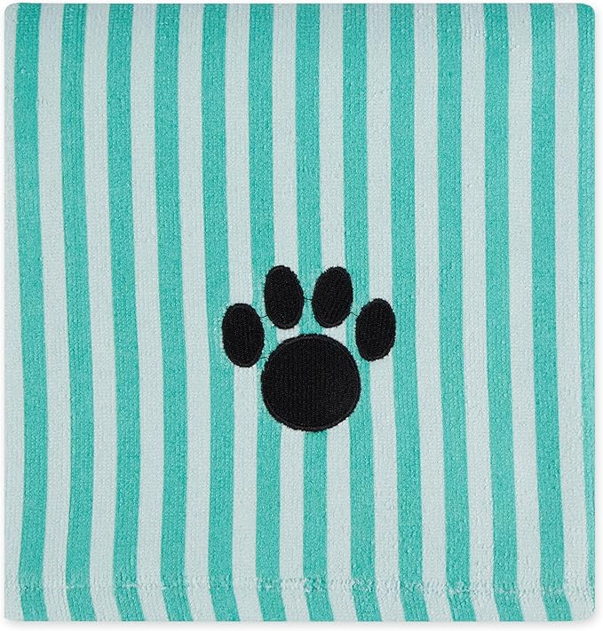 Bone Dry Pet Grooming Towel Collection Absorbent Microfiber X-Large 41x23.5", Striped