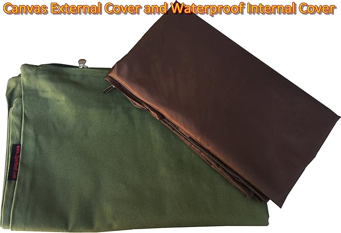 DIY Pet Bed Pillow Denim Cover + Waterproof Internal case for Dog/Cat at Medium 36"X29" Olive Green Color
