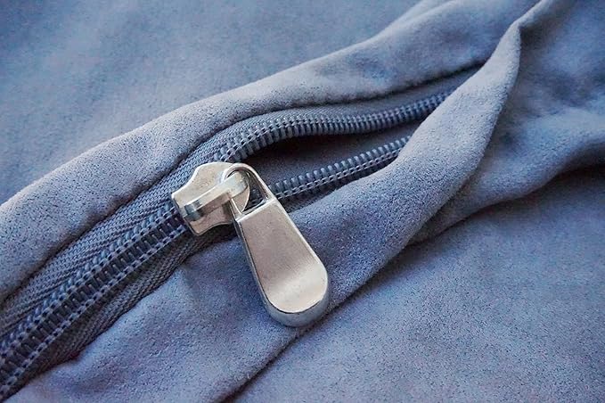 Dogbed4less 47X29X4 Inches XL Size : Suede fabric External Replacement Cover in Gray Color with zipper liner for Dog Pet Bed Pillow or pad