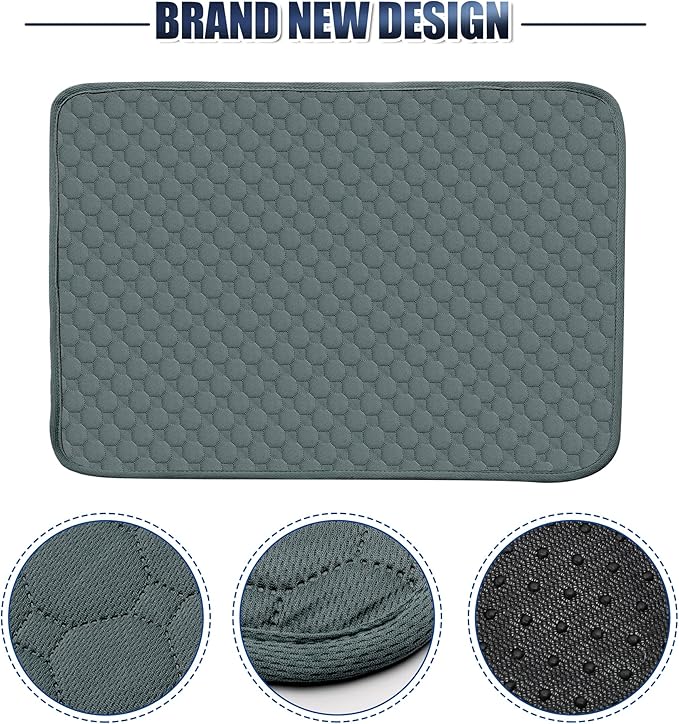 X AUTOHAUX 2 Pcs Dog Seat Cover Reuse 100x70cm Grayblue