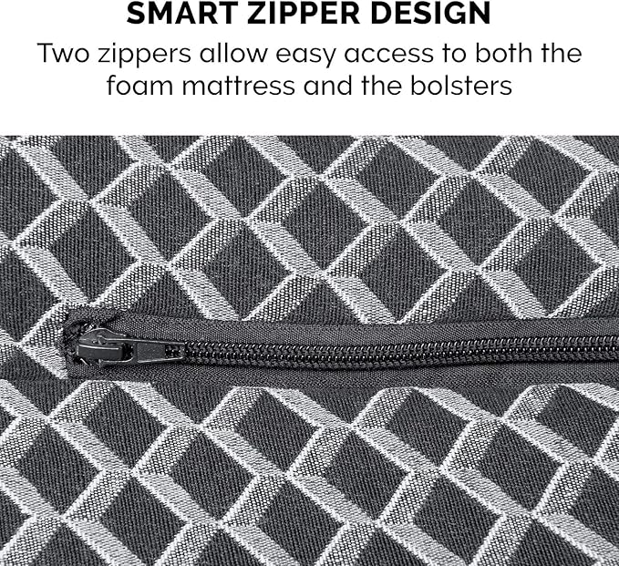 Furhaven Orthopedic Dog Bed for Medium/Small Dogs w/ Removable Bolsters & Washable Cover 35 lbs