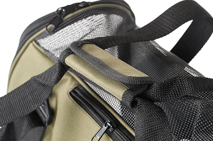 Soft-Sided Pet Carrier for Cat and Small Dog 600D Oxford 2 Mesh