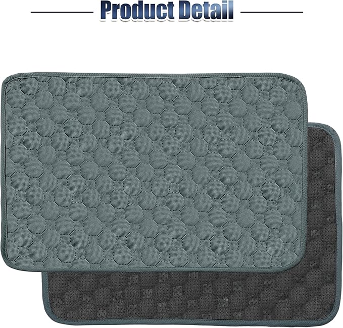 X AUTOHAUX 2 Pcs Dog Seat Cover Reuse 60x45cm Grayblue