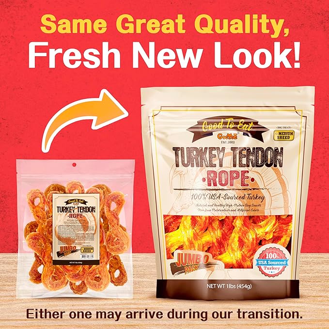 Gootoe Turkey Tendon Dog Treats – 100% USA-Sourced 1 lb 1)