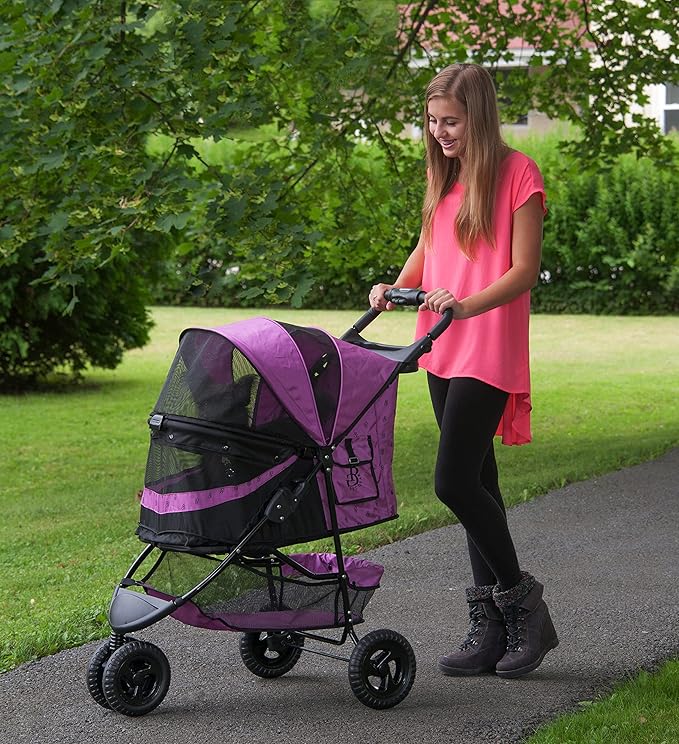 Pet Gear No-Zip Special Edition 3 Wheel Pet Stroller for Cats/Dogs 4 colors