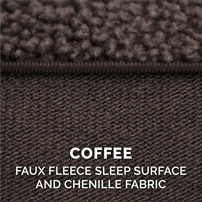 Furhaven Replacement Dog Bed Cover Sherpa & Chenille Sofa-Style