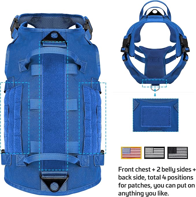 Forestpaw Tactical Dog Harness for Large Dogs