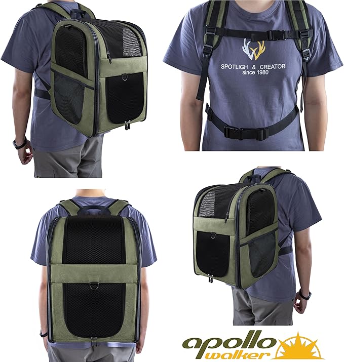 Apollo Walker Pet Carrier Backpack for Large/Small Cats and Dogs