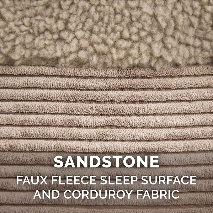 Furhaven Replacement Dog Bed Cover Fleece & Corduroy Chaise