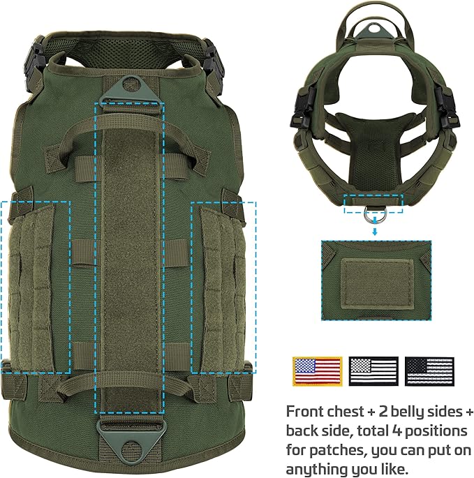Forestpaw Tactical Dog Harness for Large Dogs