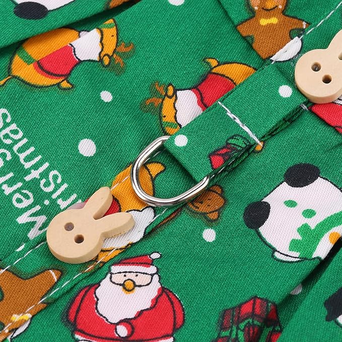 Adjustable Christmas Rabbit Harness and Leash Set