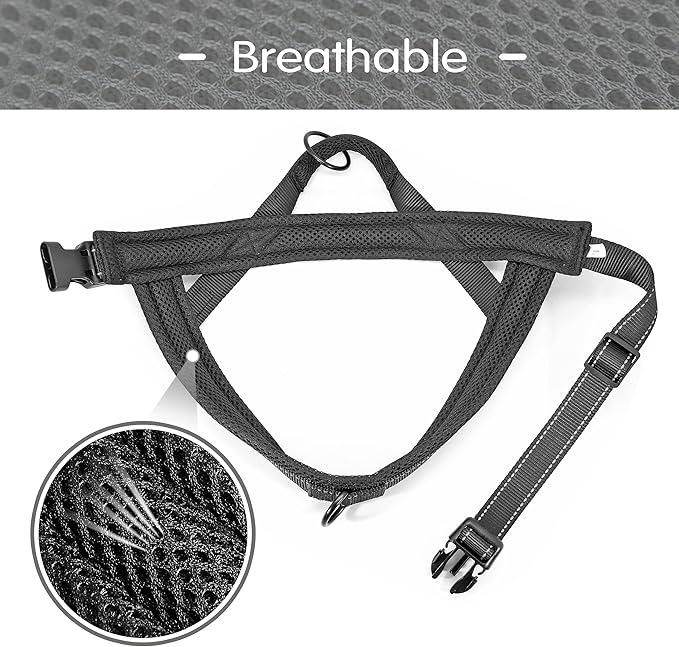 Didog Soft Mesh Padded Dog Vest Harness 15-18", Mesh-Black)