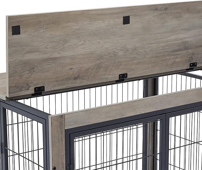 NicBex Dog Crate Furniture Dog Cage with Doors and Lift Top