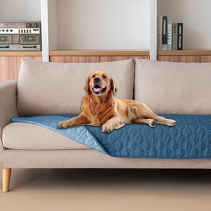 gogobunny 100% Double-Sided Waterproof Dog Bed Cover Pet Blanket Sofa Couch Furniture Protector for Puppy Large Dog Cat (30x70 Inch 1), Dark