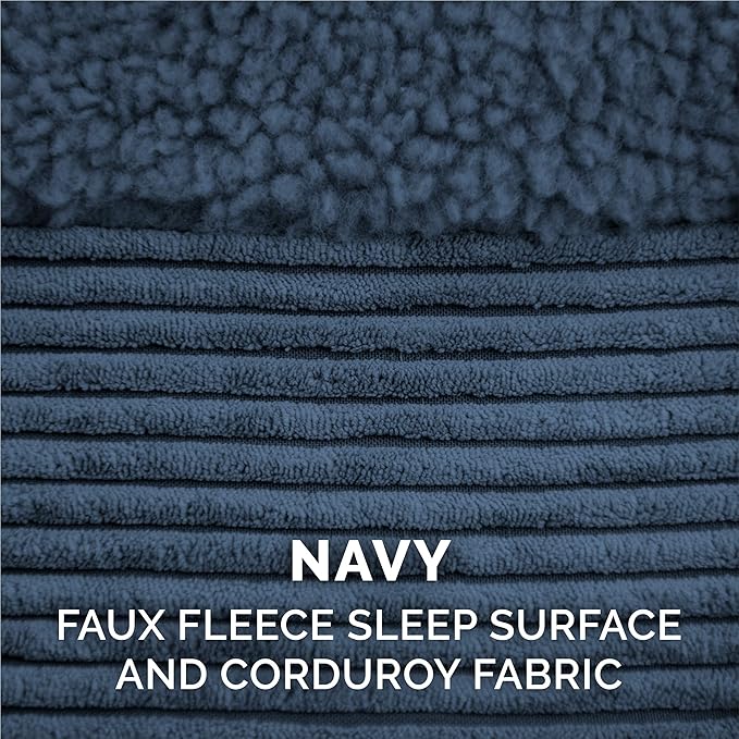 Furhaven Replacement Dog Bed Cover Fleece & Corduroy Chaise