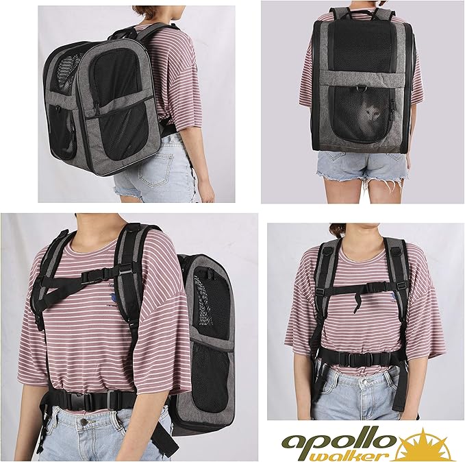 Apollo Walker Pet Carrier Backpack for Large/Small Cats and Dogs