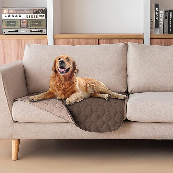 gogobunny 100% Double-Sided Waterproof Dog Bed Cover Pet Blanket Sofa Couch Furniture Protector for Puppy Large Dog Cat (30x30 Inch 1), Dark