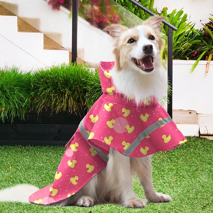 NACOCO Large Dog Raincoat Adjustable