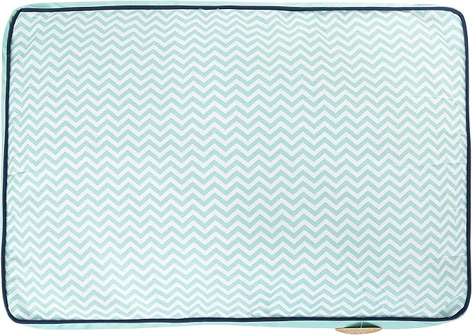 Now House for Pets by Jonathan Adler Teal Chevron Cushion Dog Bed (FF15503)