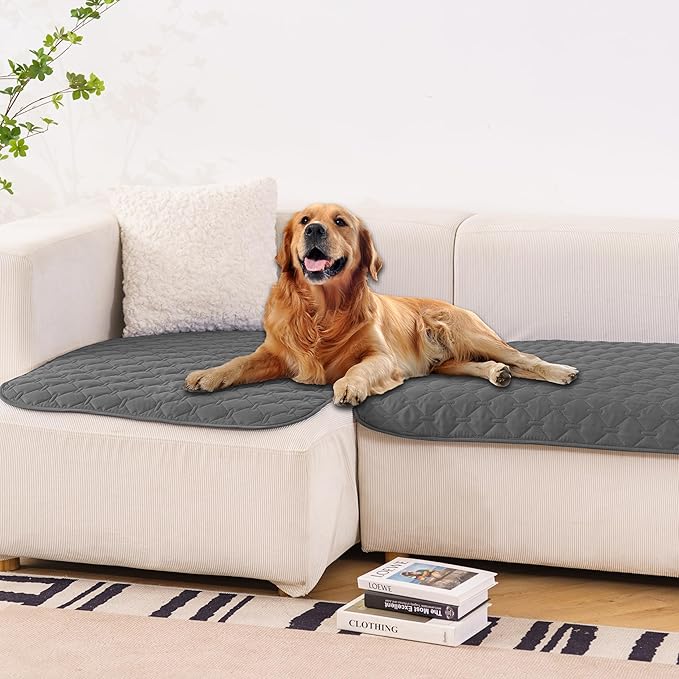 gogobunny 100% Double-Sided Waterproof Dog Bed Cover Pet Blanket Sofa Couch Furniture Protector for Puppy Large Dog Cat (32x53 Inch 1), Dark