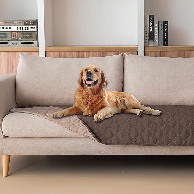 gogobunny 100% Double-Sided Waterproof Dog Bed Cover Pet Blanket Sofa Couch Furniture Protector for Puppy Large Dog Cat (30x90 Inch 1), Dark