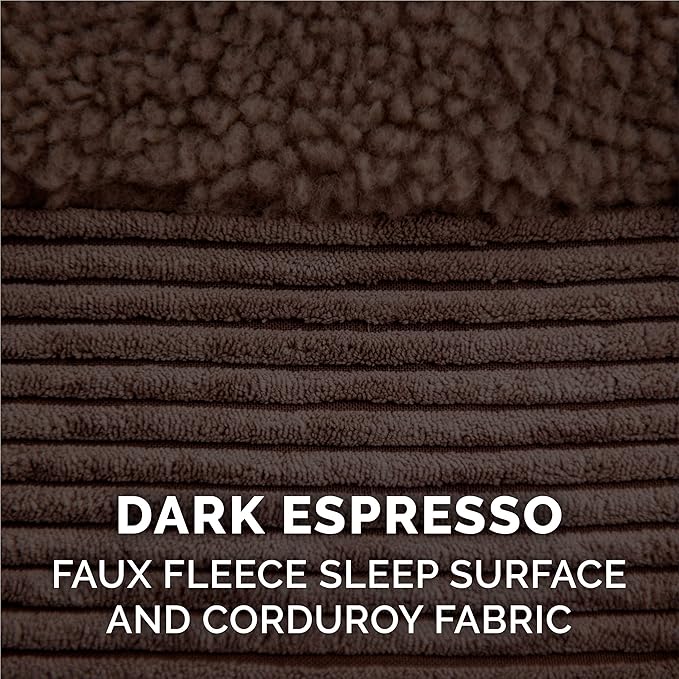 Furhaven Replacement Dog Bed Cover Fleece & Corduroy Chaise