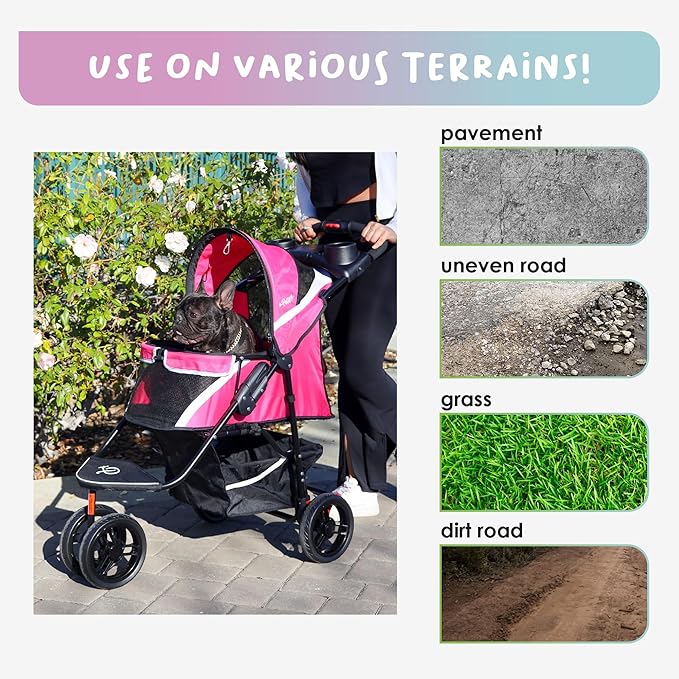 Petique Revolutionary Durable Pet Stroller 55LBS -