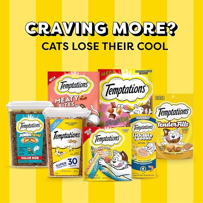 Temptations Creamy Puree Squeezable Lickable Wet Cat Treat with Cheese 0.42 oz. 16