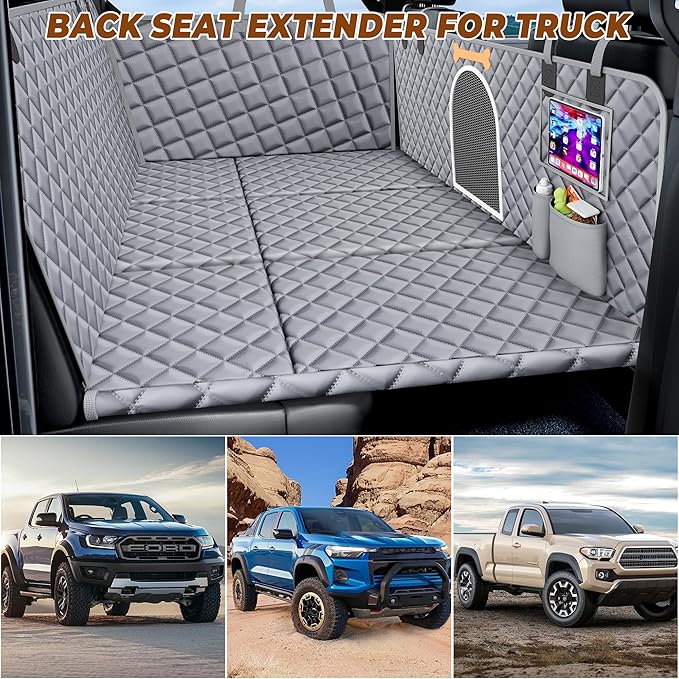 Dog Car Seat Cover for Back Seat Hard Bottom 100% Waterproof,