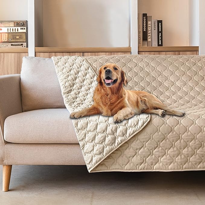 gogobunny 100% Double-Sided Waterproof Dog Bed Cover Pet Blanket Sofa Couch Furniture Protector for Puppy Large Dog Cat (52x82 Inch 1), Dark