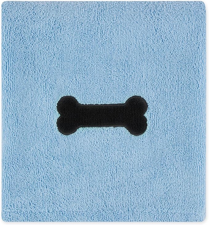 Bone Dry Pet Grooming Towel Collection Absorbent Microfiber X-Large 41x23.5", Embroidered