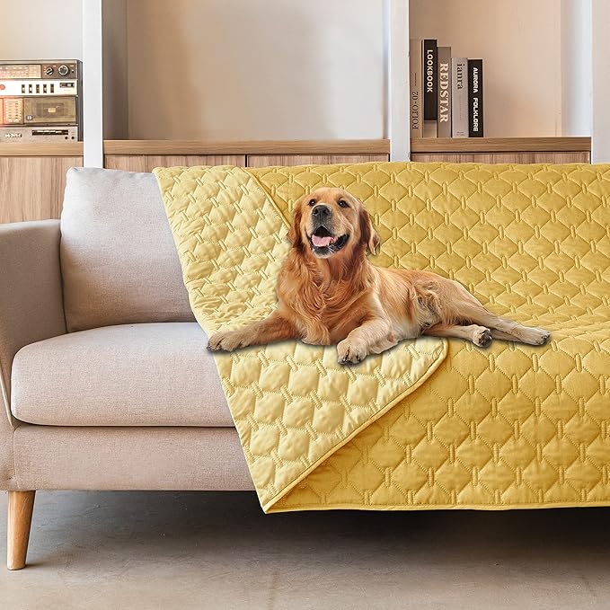 gogobunny 100% Double-Sided Waterproof Dog Bed Cover Pet Blanket Sofa Couch Furniture Protector for Puppy Large Dog Cat (82x82 Inch 1), Dark