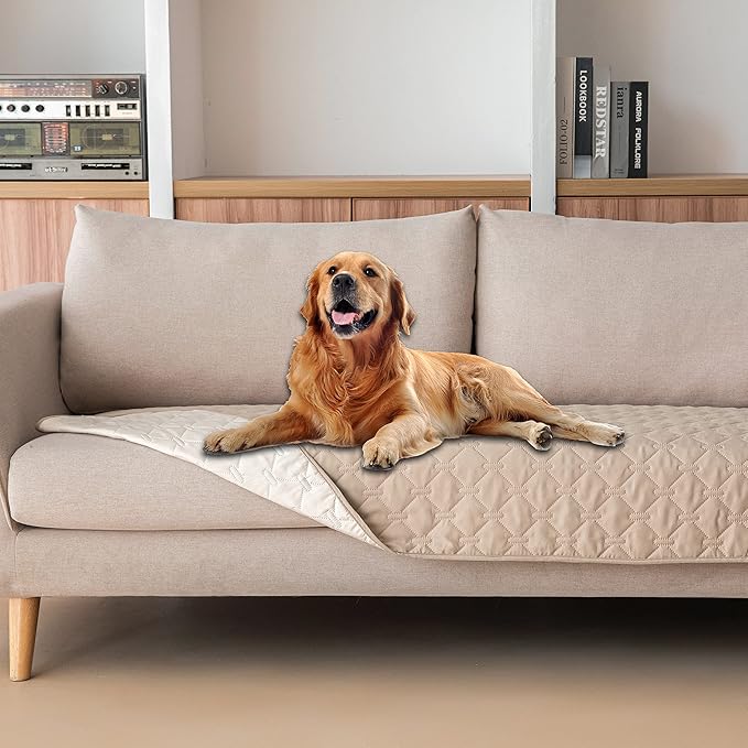 gogobunny 100% Double-Sided Waterproof Dog Bed Cover Pet Blanket Sofa Couch Furniture Protector for Puppy Large Dog Cat (30x90 Inch 1), Dark