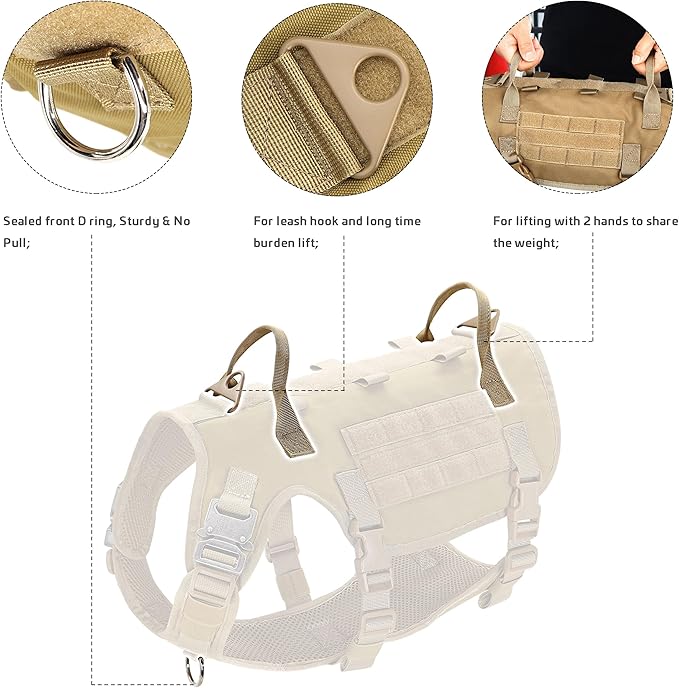 Forestpaw Tactical Dog Harness for Large Dogs