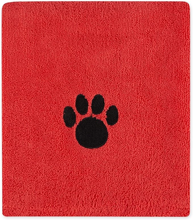Bone Dry Pet Grooming Towel Collection Absorbent Microfiber X-Large 41x23.5", Embroidered
