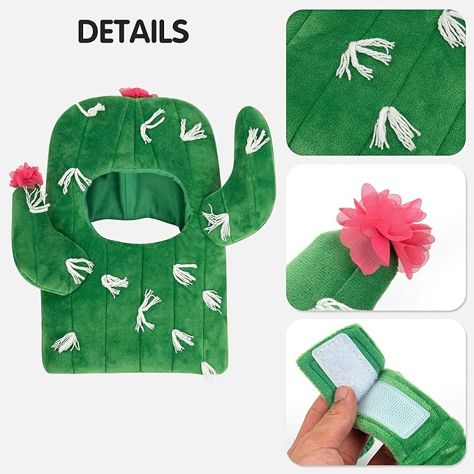 cyeollo Dog Costume Funny Cactus Dog Costumes Cute Halloween Cosplay Dog Clothes Holiday Party Outfits for Small Medium Dogs