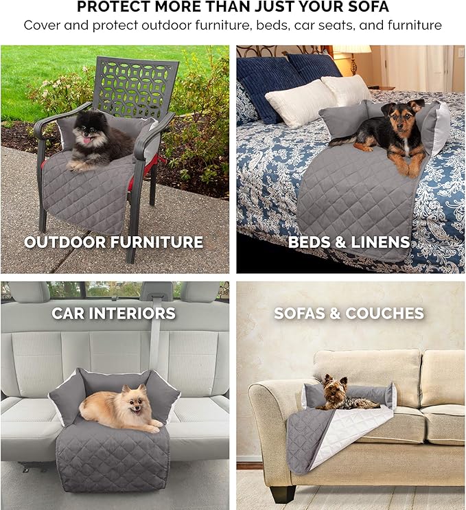 Furhaven Water-Resistant & Reversible 54" Wide Seat Cover Protector for Dogs & Cats