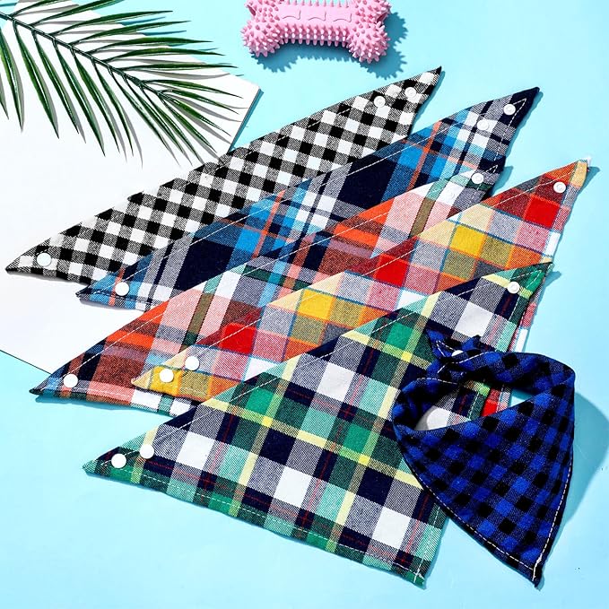 Christmas Dog Bandanas 6 Pieces Style,16.1 Inch)